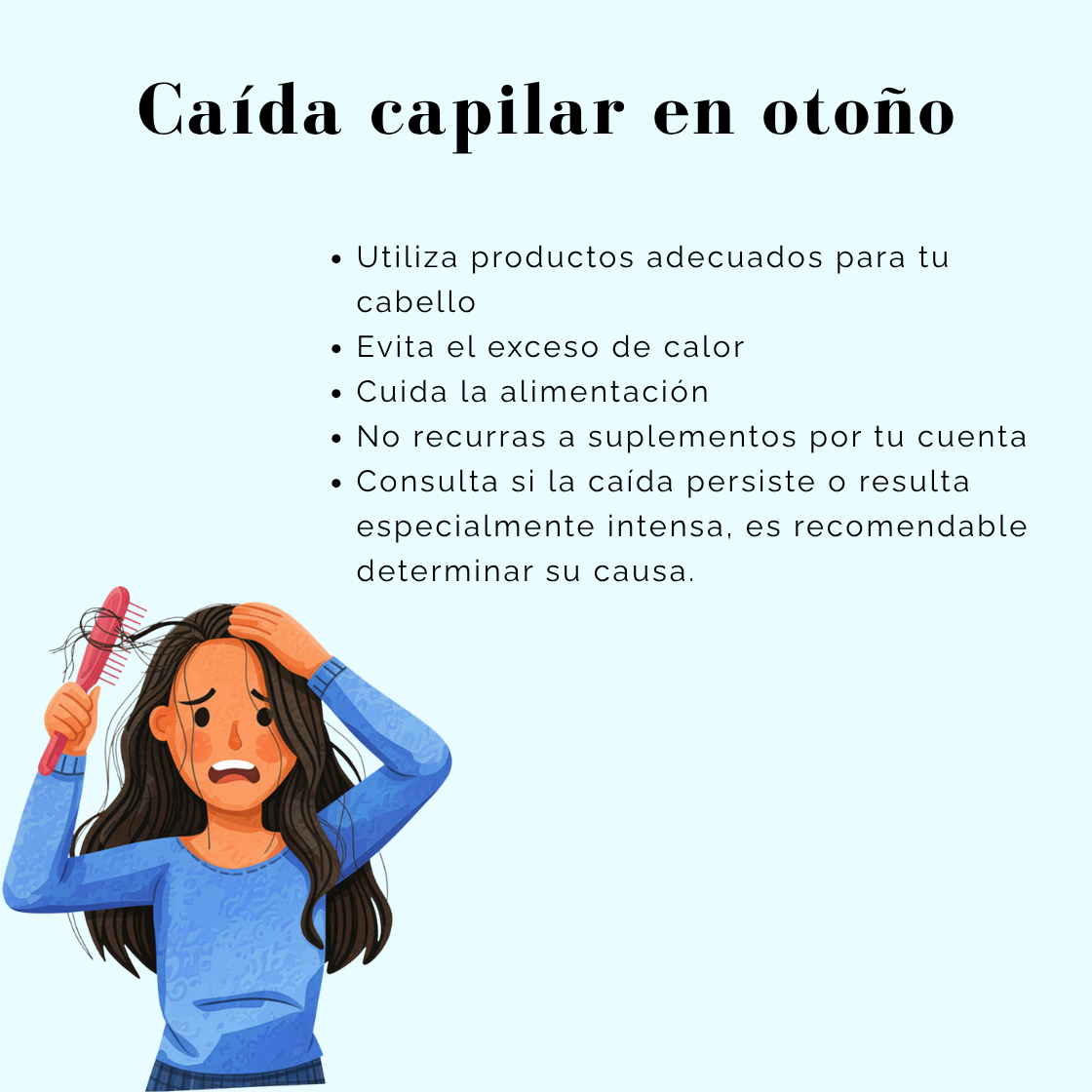 Caída del cabello en otoño