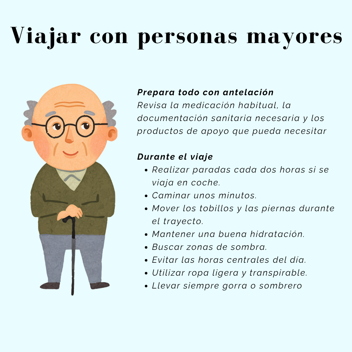 Viajar con personas mayores